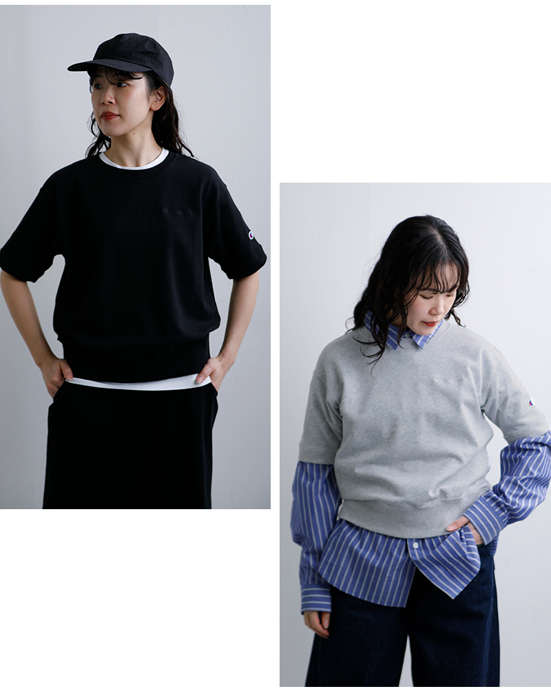 Champion(チャンピオン)ライトウェイトフレンチテリー半袖クルーネックスウェットシャツcw-d009