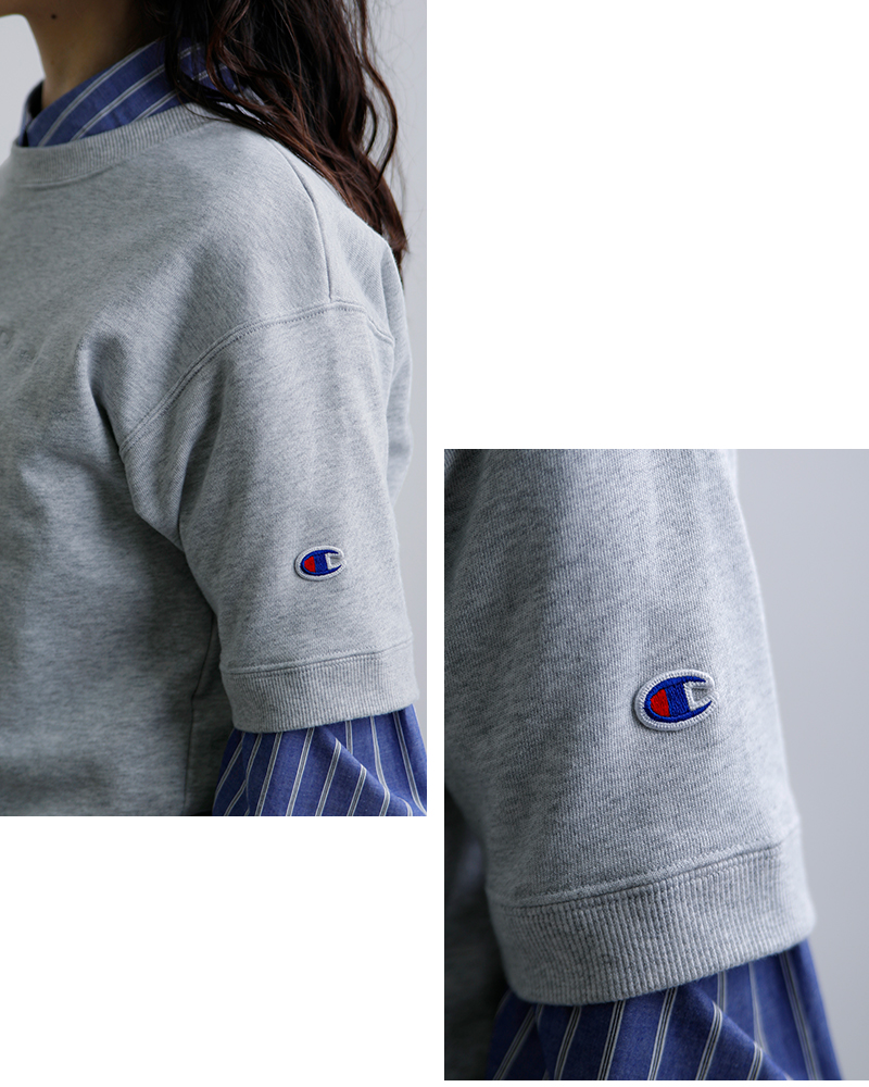 Champion(チャンピオン)ライトウェイトフレンチテリー半袖クルーネックスウェットシャツcw-d009