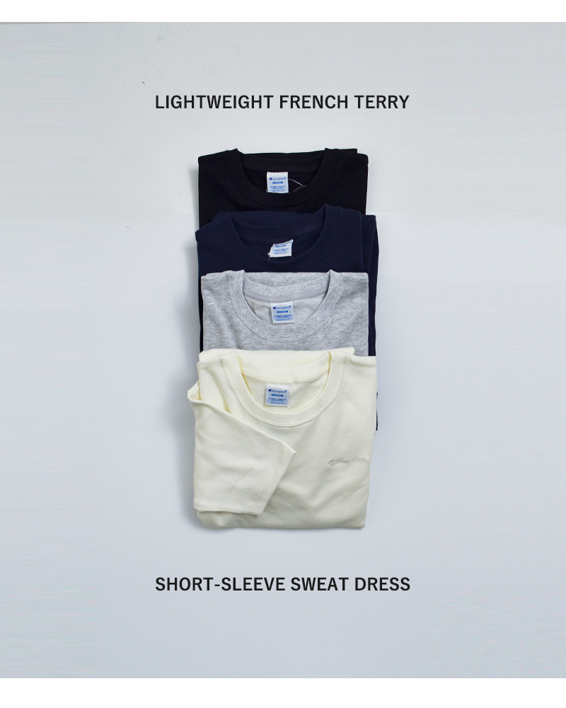 Champion(チャンピオン)ライトウェイトフレンチテリー半袖スウェットワンピースcw-d010