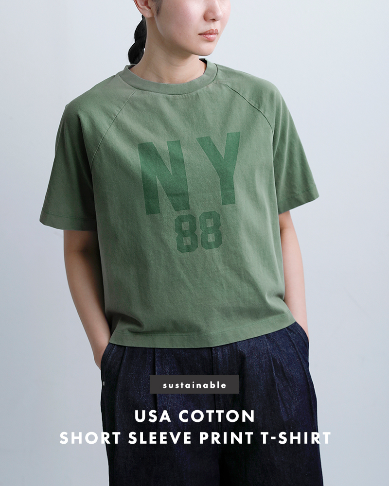 ChampionUSAコットン 半袖 プリントTシャツ cw-d304