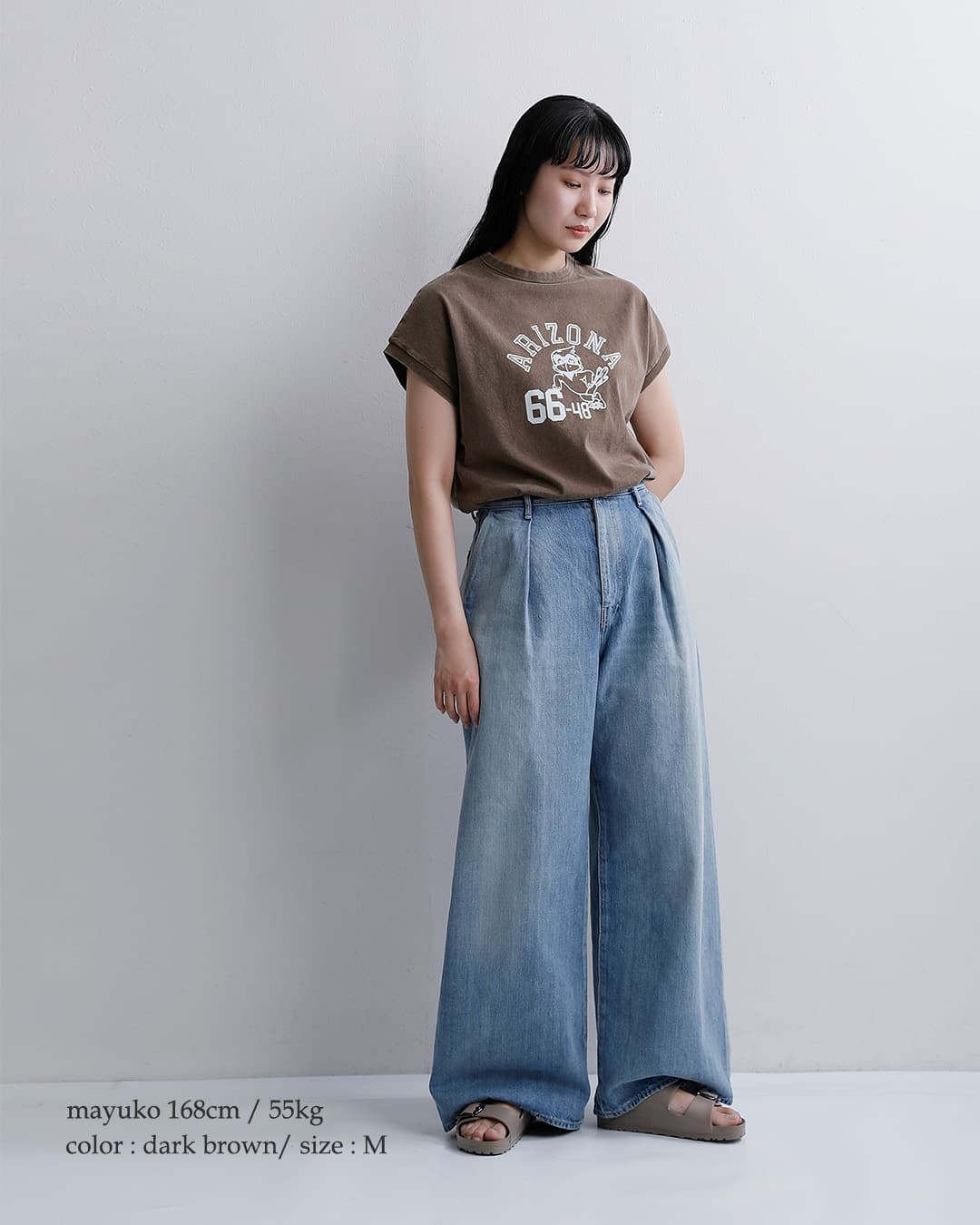 ChampionUSAコットン フレンチスリーブ プリントTシャツ cw-d308