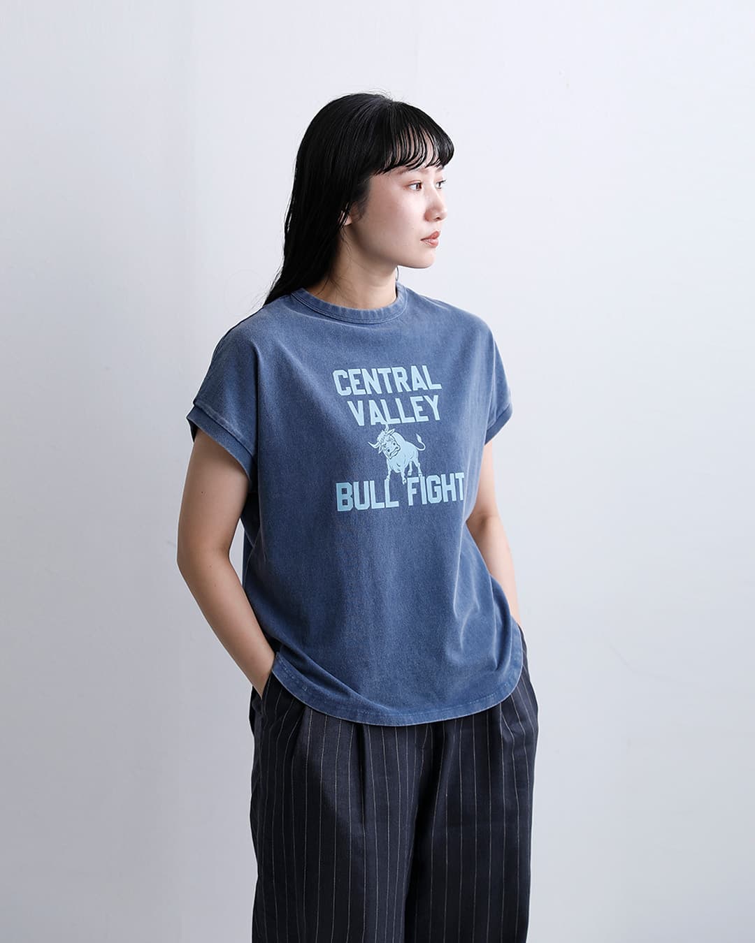 Champion チャンピオン USAコットン フレンチスリーブ プリントTシャツ