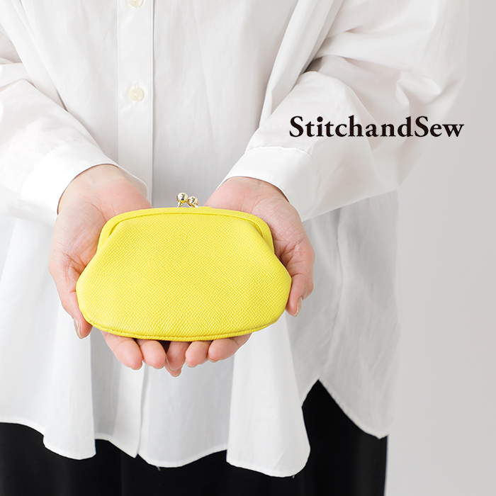 StitchandSew(スティッチアンドソー)レザーがま口ウォレットcw113-104-300
