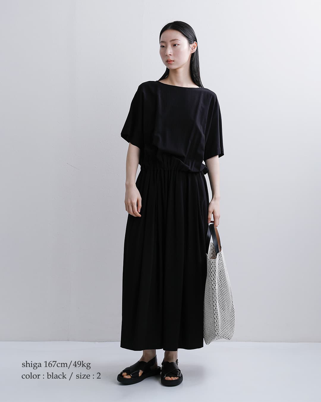 FACTORYバンブー コットン ブラウジング ワンピース d-09-same1