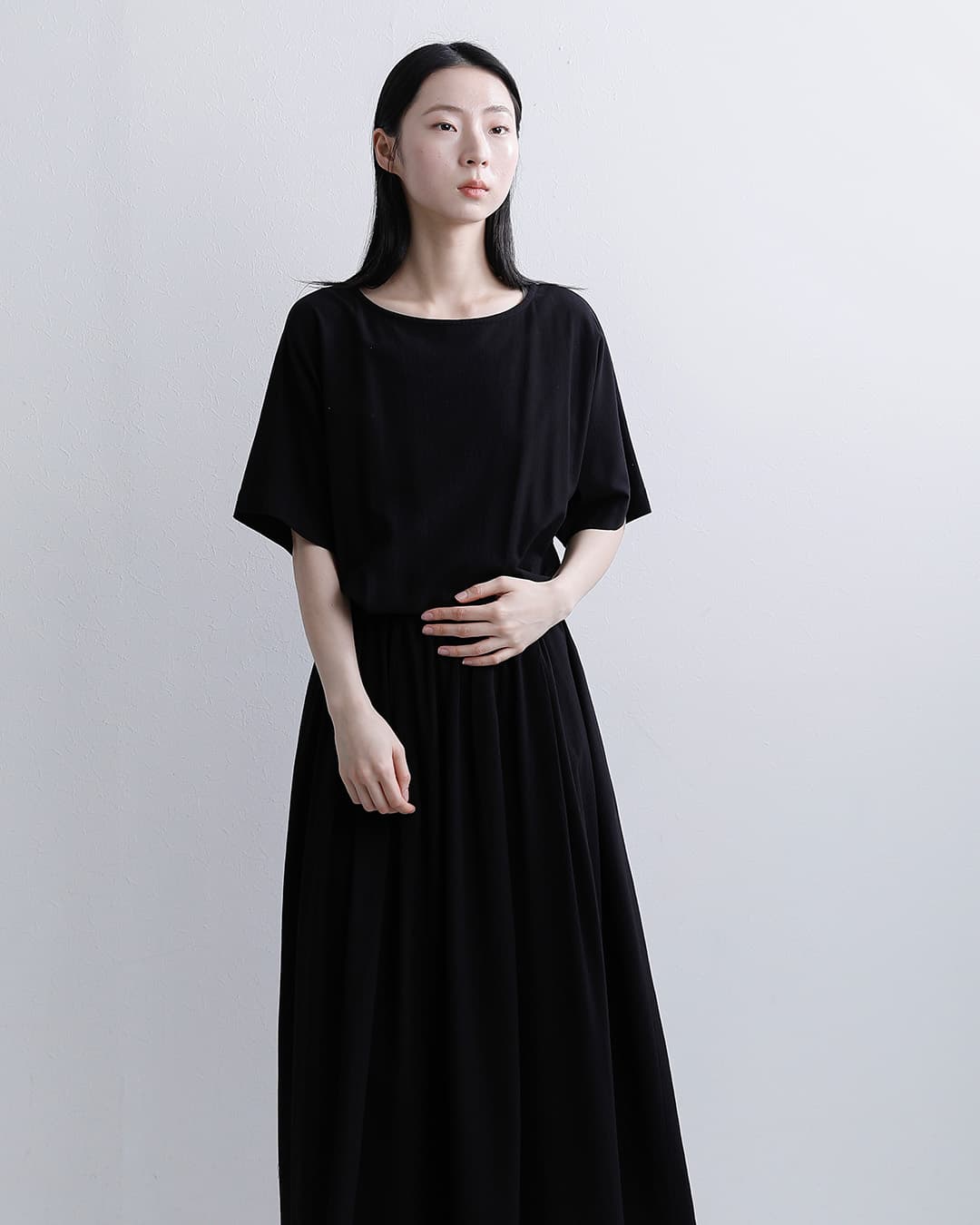 FACTORYバンブー コットン ブラウジング ワンピース d-09-same1