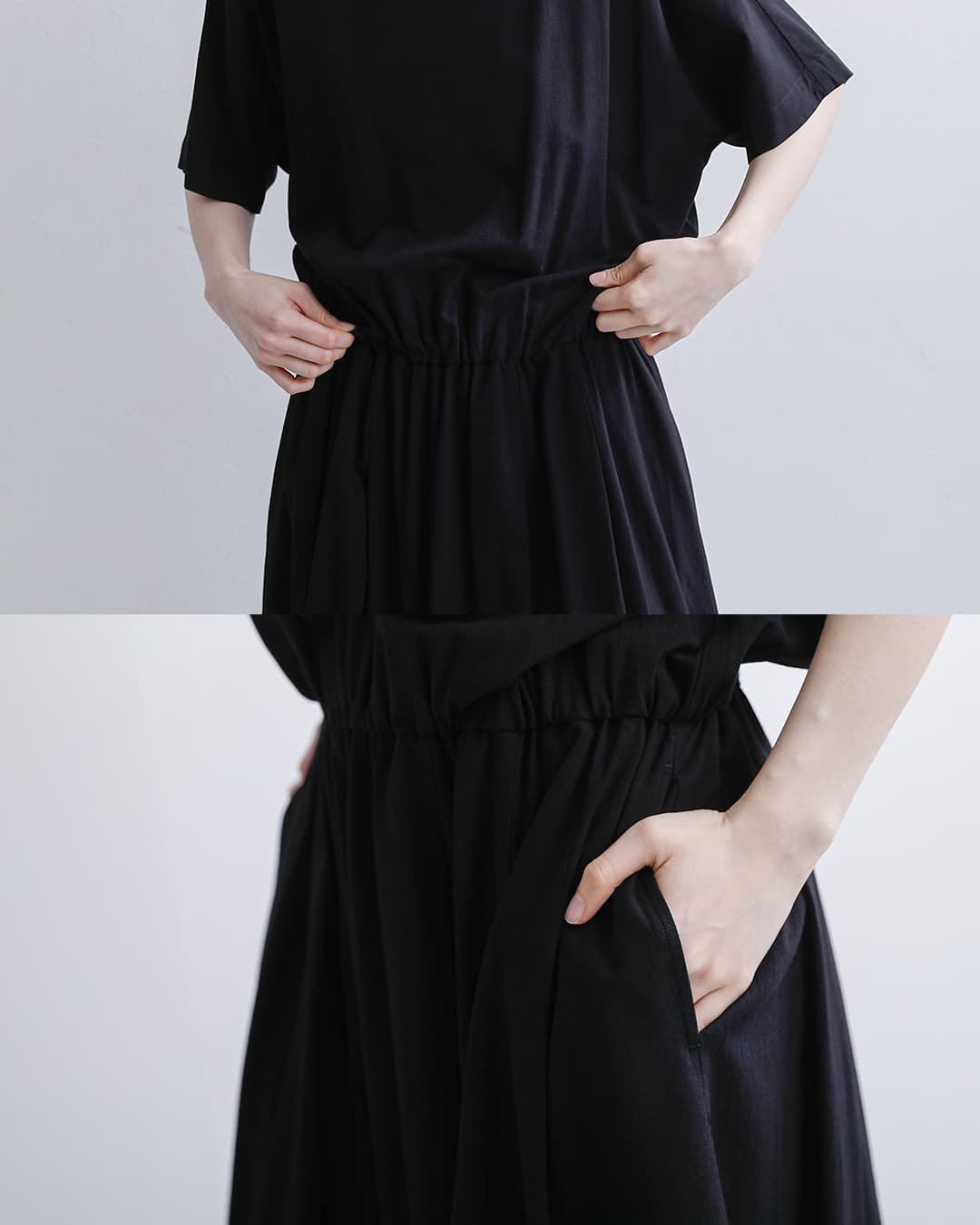 FACTORYバンブー コットン ブラウジング ワンピース d-09-same1