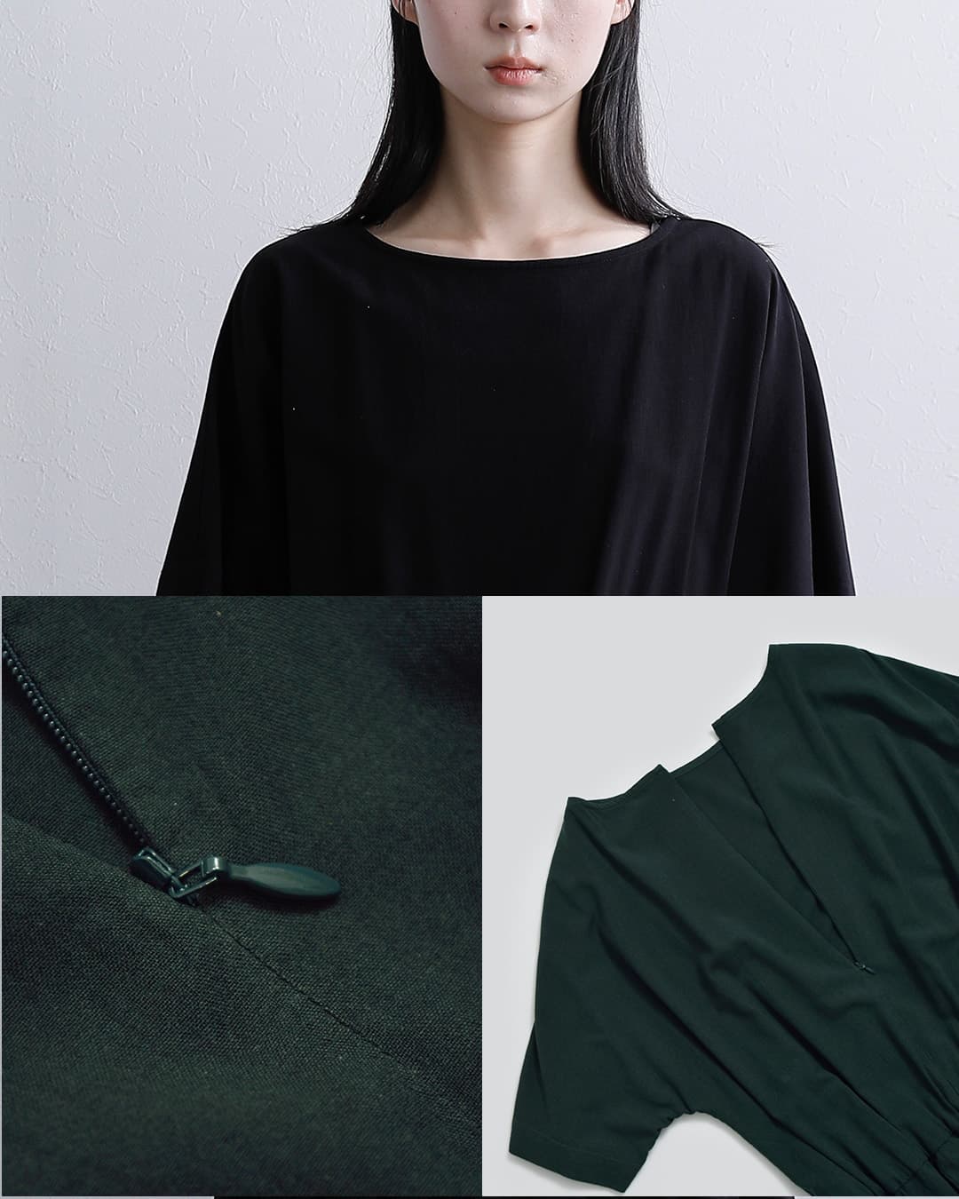 FACTORYバンブー コットン ブラウジング ワンピース d-09-same1