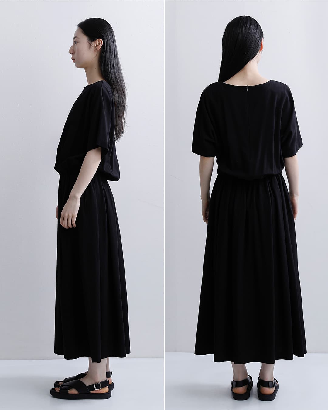 FACTORYバンブー コットン ブラウジング ワンピース d-09-same1