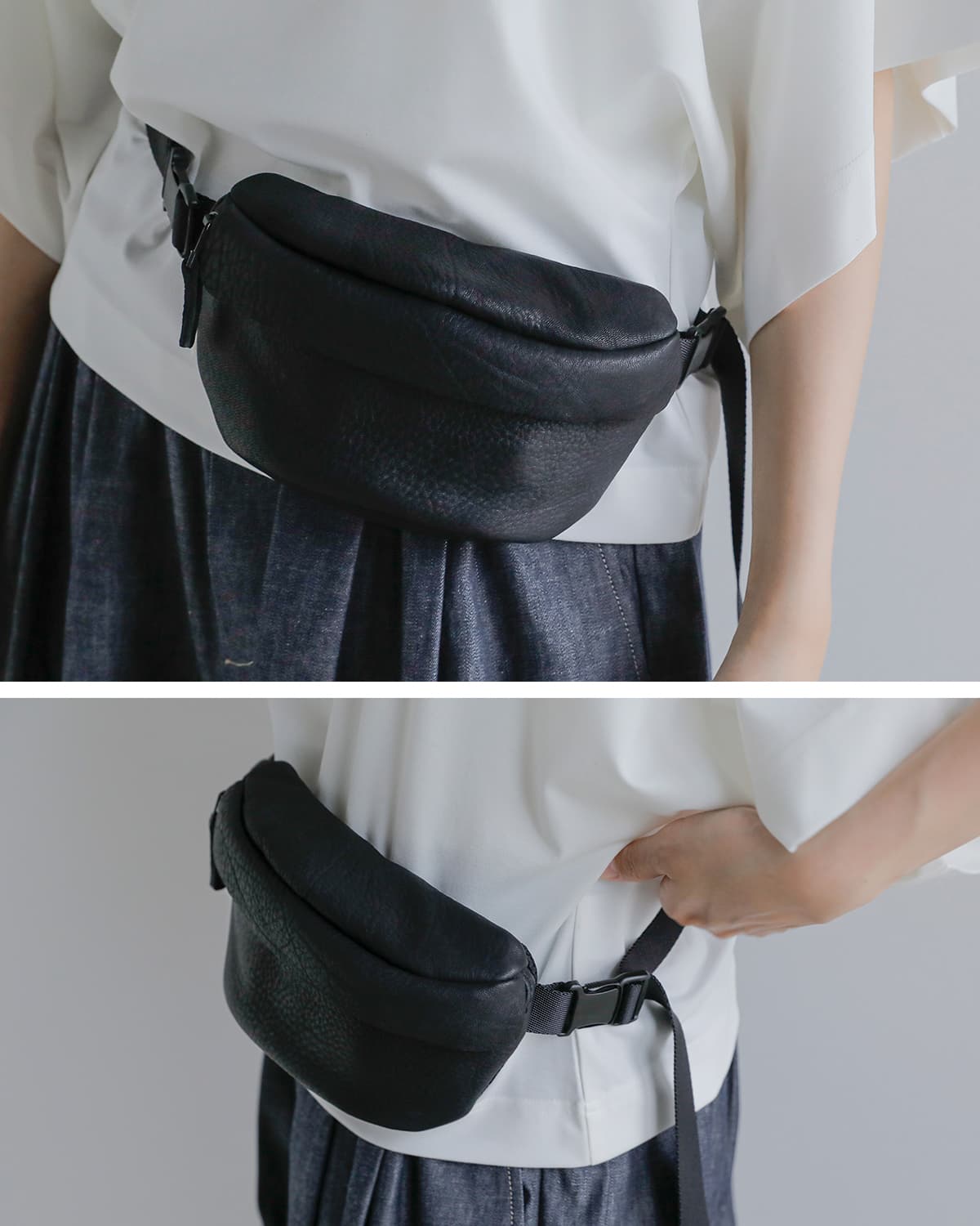 macromauro(�}�N���}�E��)�f�B�A���U�[ �E�G�X�g�o�b�O M�T�C�Y  �gDEER LEATHER WAIST BAG M�h d-lth-w-bag-m