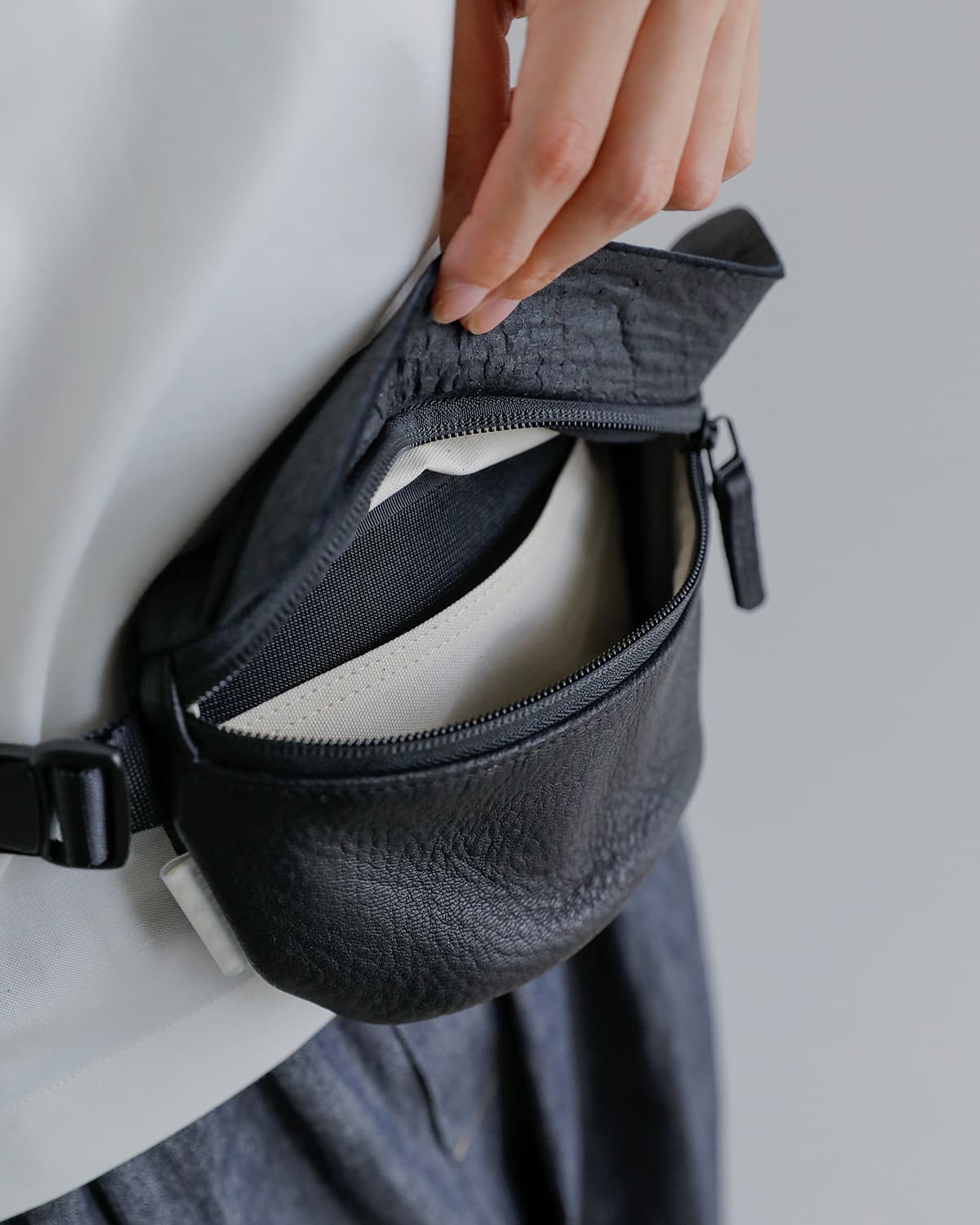 macromauro(�}�N���}�E��)�f�B�A���U�[ �E�G�X�g�o�b�O M�T�C�Y  �gDEER LEATHER WAIST BAG M�h d-lth-w-bag-m