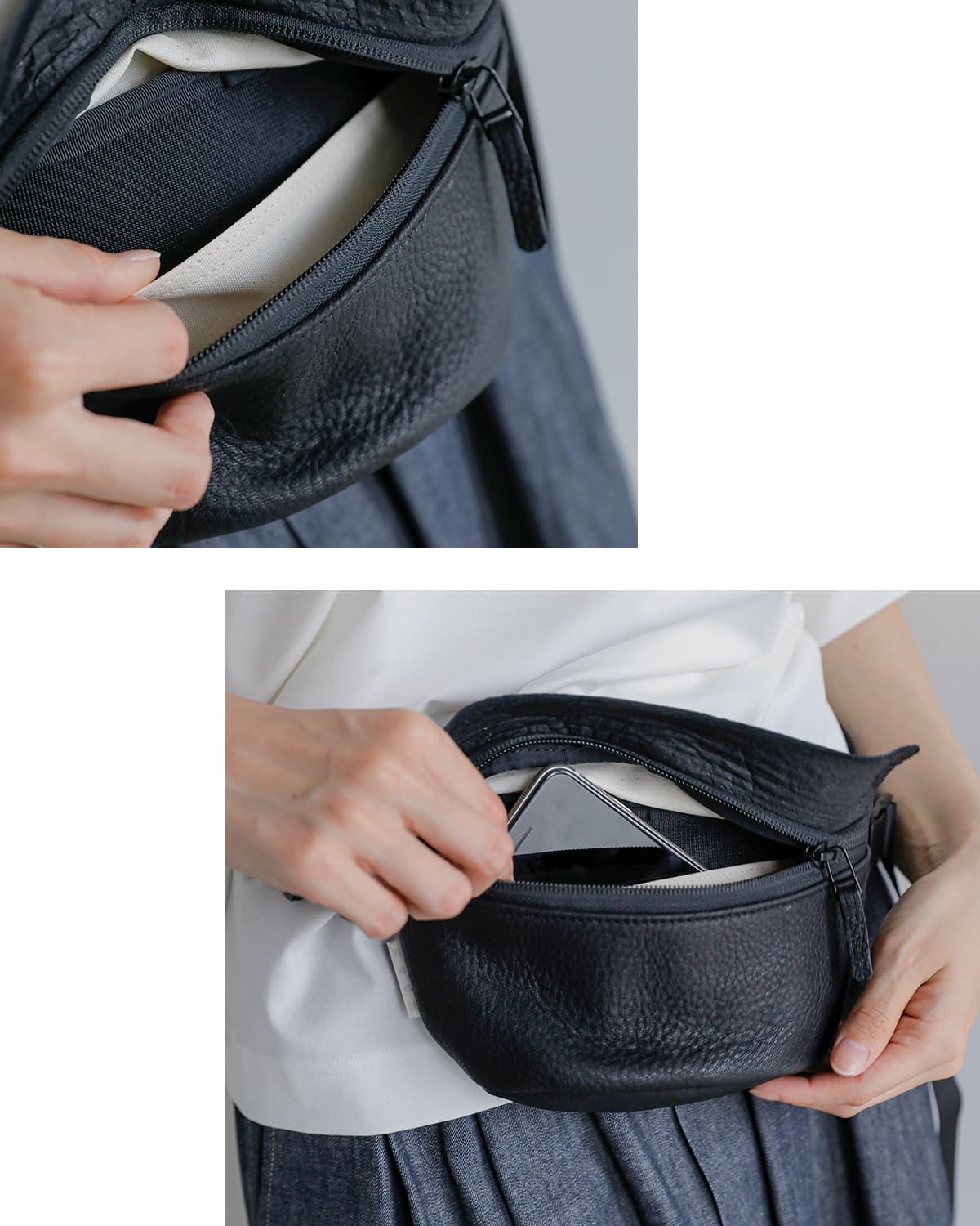 macromauro(�}�N���}�E��)�f�B�A���U�[ �E�G�X�g�o�b�O M�T�C�Y  �gDEER LEATHER WAIST BAG M�h d-lth-w-bag-m