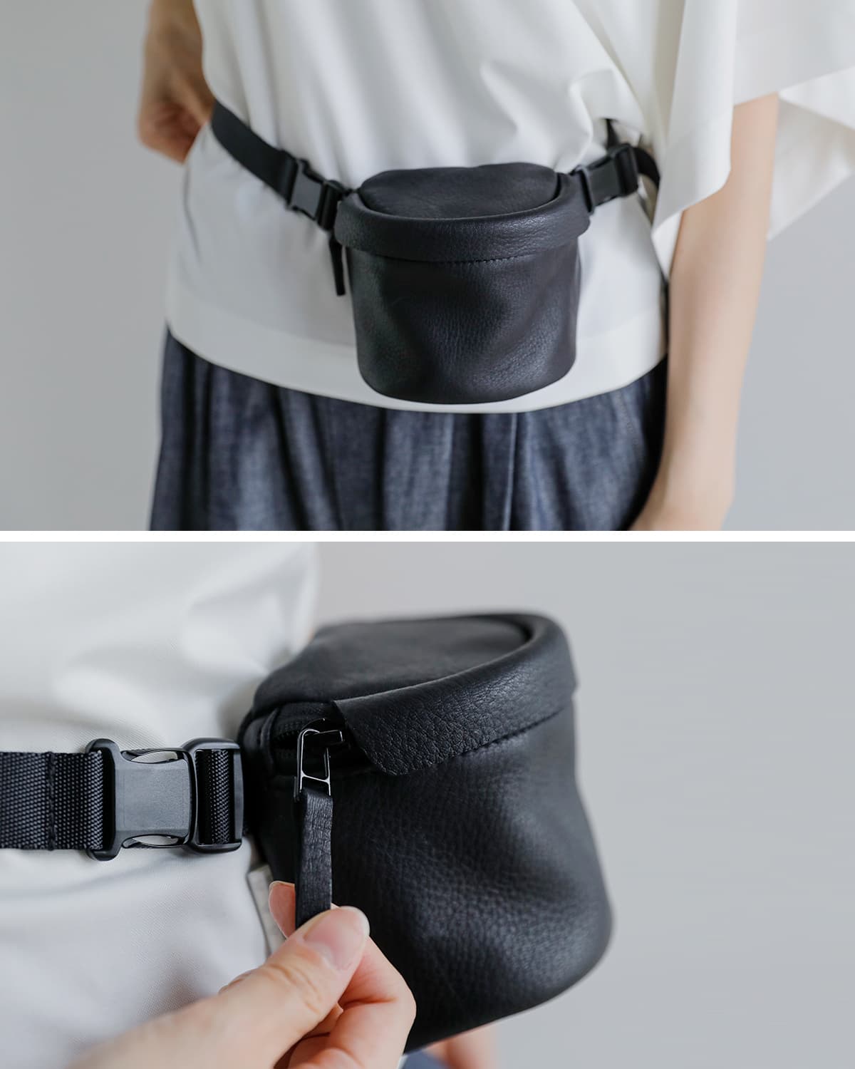macromauro(�}�N���}�E��)�f�B�A���U�[ �E�G�X�g�o�b�O S�T�C�Y  �gDEER LEATHER WAIST BAG S�h d-lth-w-bag-s