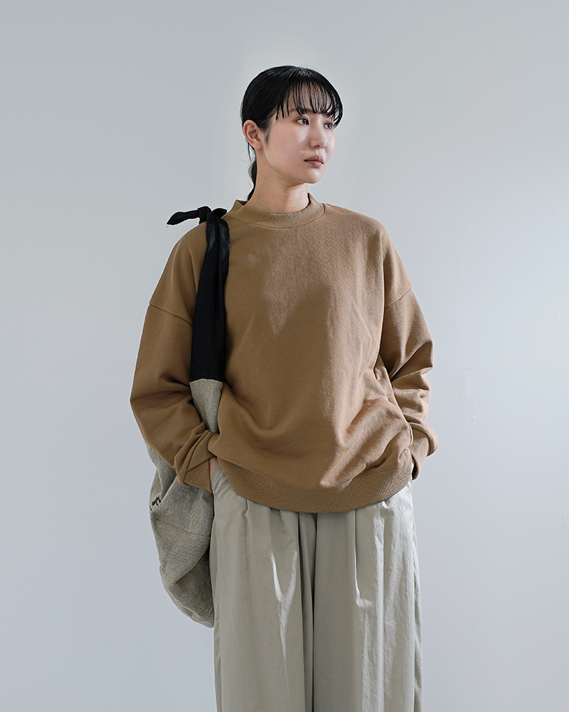 Dulcamara(ドゥルカマラ)コットンラップリブワイドスウェットトレーナーd126-t868