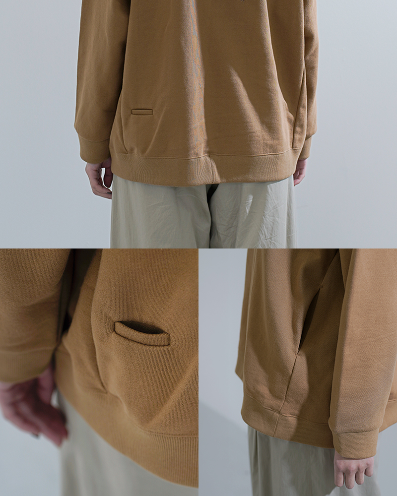 Dulcamara(ドゥルカマラ)コットンラップリブワイドスウェットトレーナーd126-t868