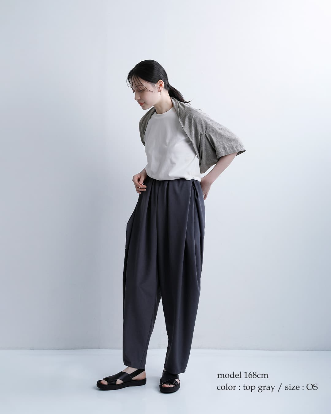 ALWELコットン スリーブ ショール Tシャツ db-1