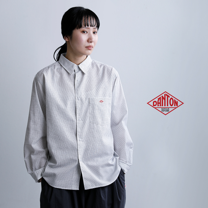 DANTON(ダントン)オックスフォードドットボタンレギュラーカラーロングスリーブシャツdt-b0391pod