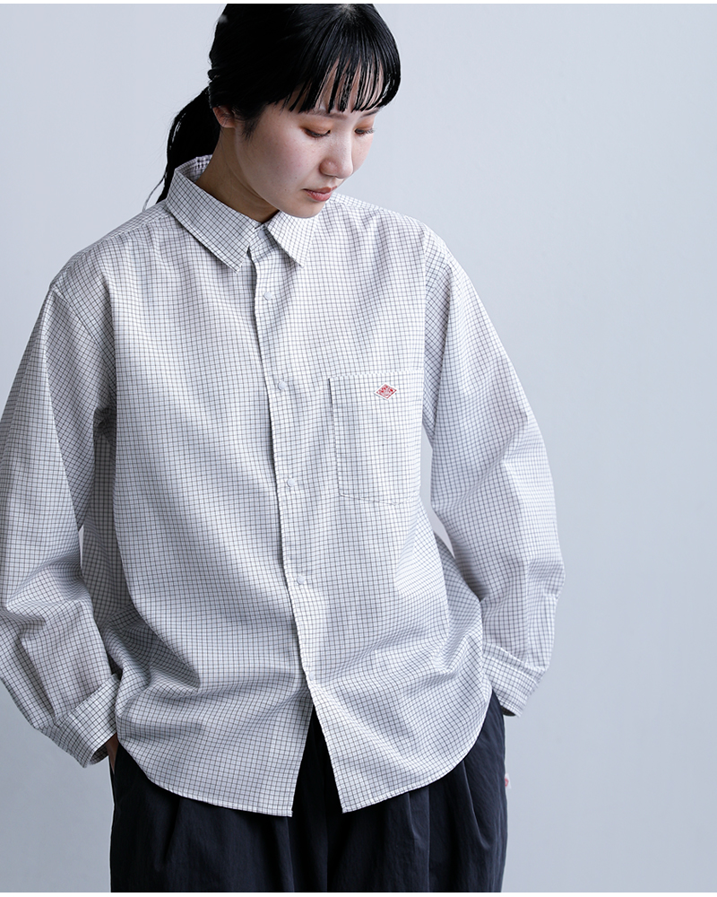 DANTON(ダントン)オックスフォードドットボタンレギュラーカラーロングスリーブシャツdt-b0391pod