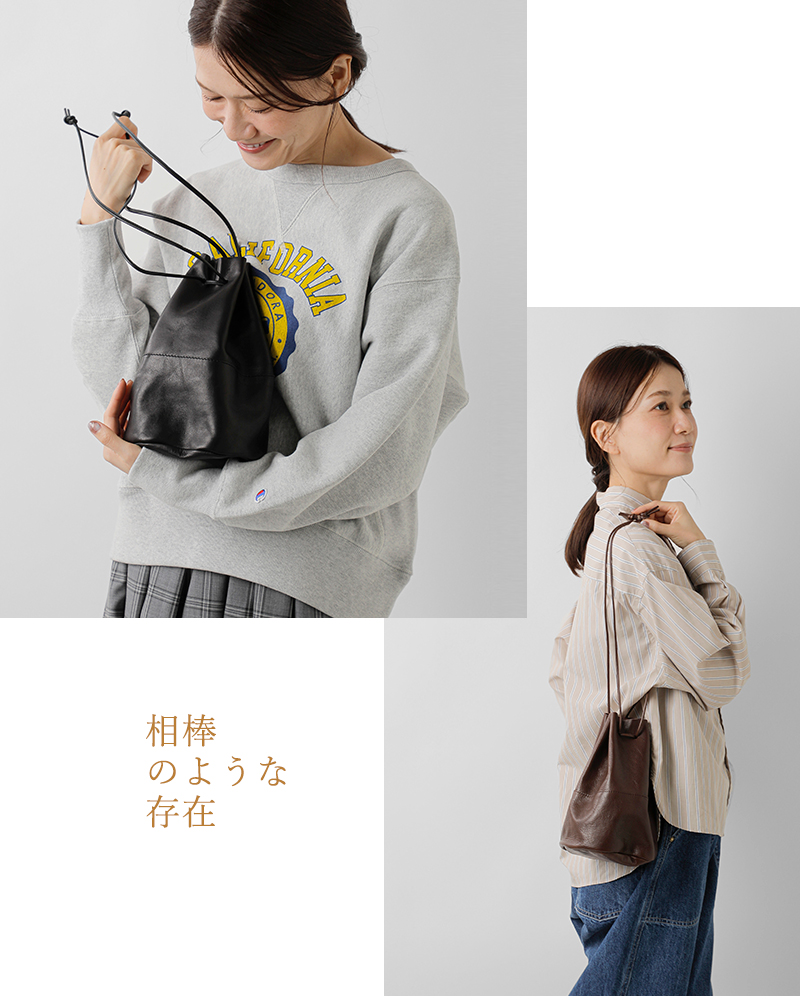 Arts&Crafts(アーツアンドクラフツ)ホースレザードローストリングスポーチバッグM“HORSELEATHERDRAWSTRINGSPOUCHM”drawstringspouch-same1