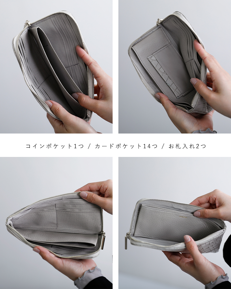POMTATA(ポンタタ)カウレザークロコ型押しLジップロングウォレットDRIAL-ZIPLONGWALLETdria-lzip-lwlt
