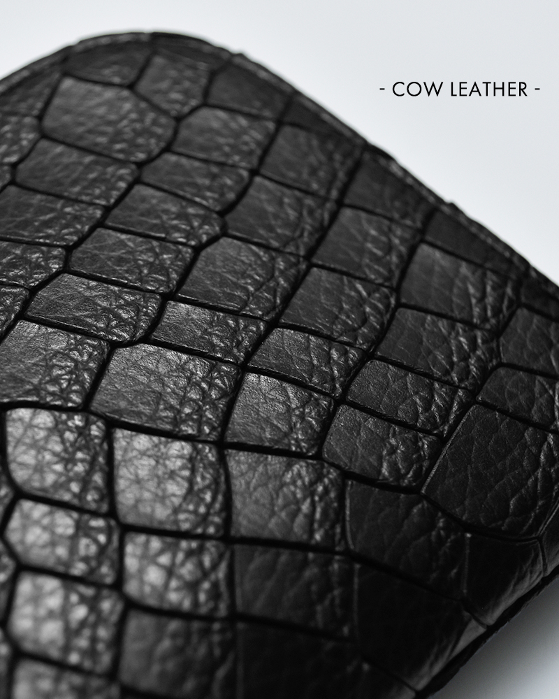 POMTATA(ポンタタ)カウレザークロコ型押しLジップロングウォレットDRIAL-ZIPLONGWALLETdria-lzip-lwlt