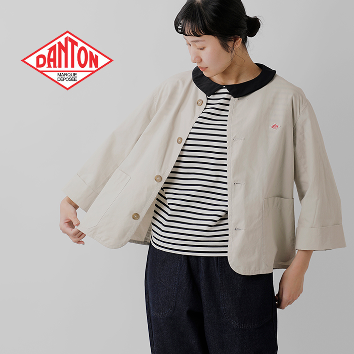 DANTON ダントン コットンリネン ウェザーワッシャー カラーレス