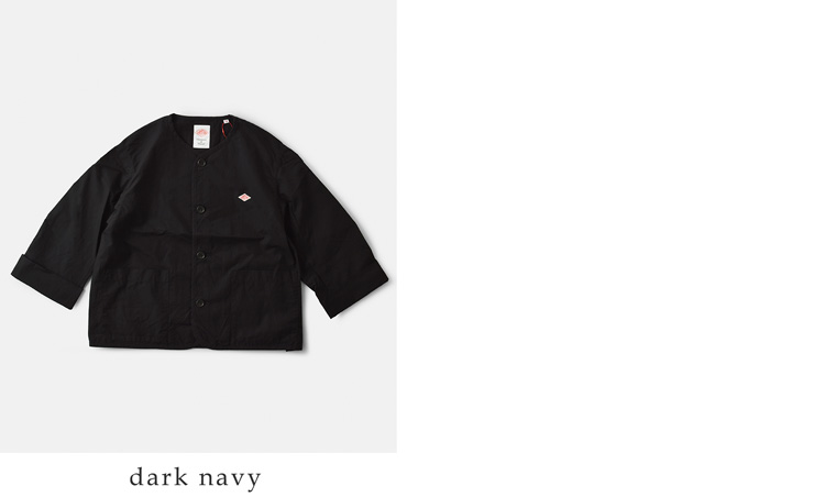 DANTON(ダントン)コットンリネンウェザーワッシャーカラーレスショートジャケットdt-a0473cfd-26ss