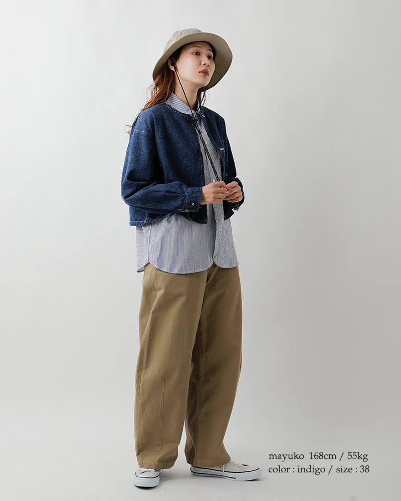 DANTONカツラギ/デニムカラーレスショートジャケットdt-a0480mht-kdm