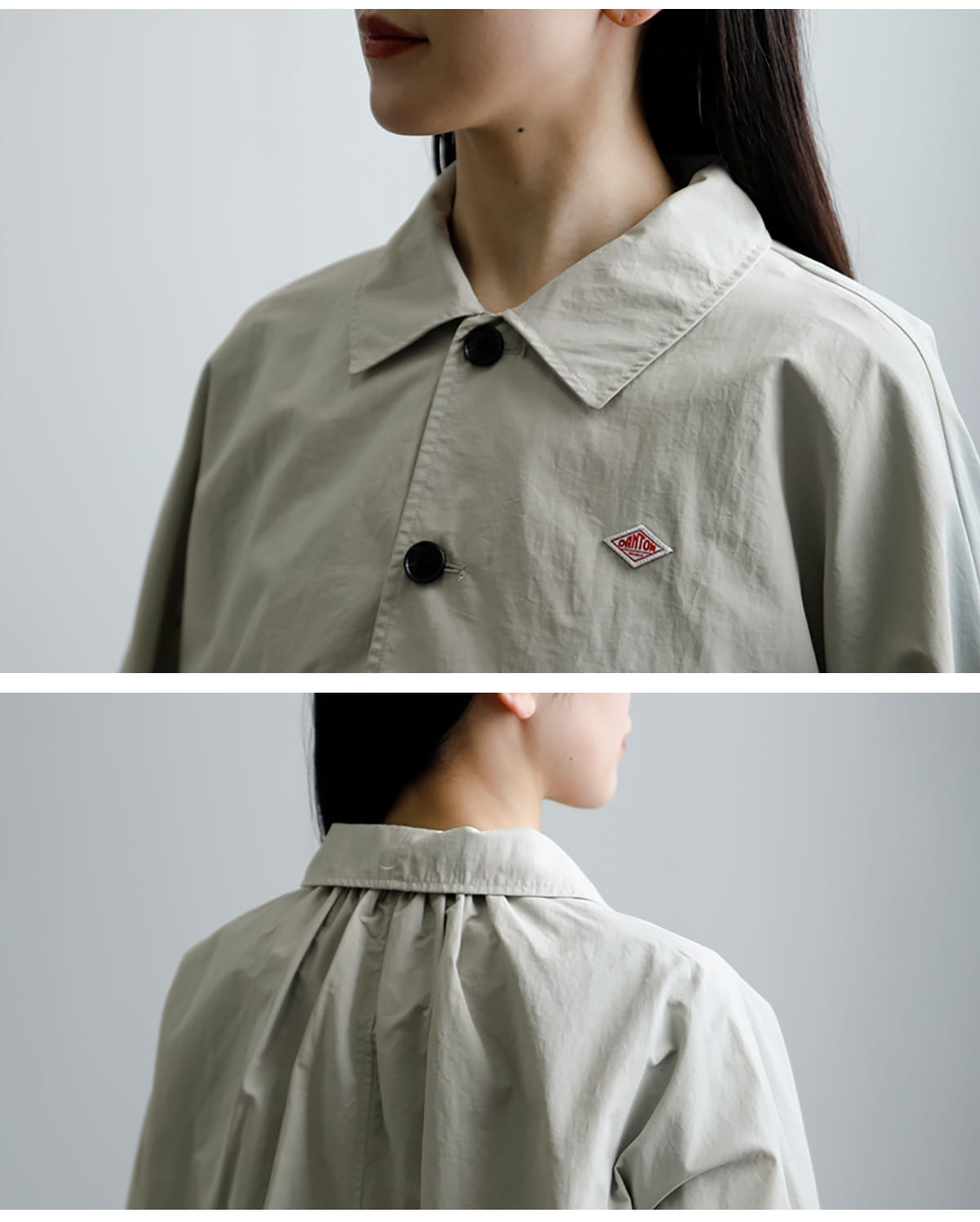 DANTONナイロンオックス ドルマンスリーブ ジャケット dt-a0652tny-26ss