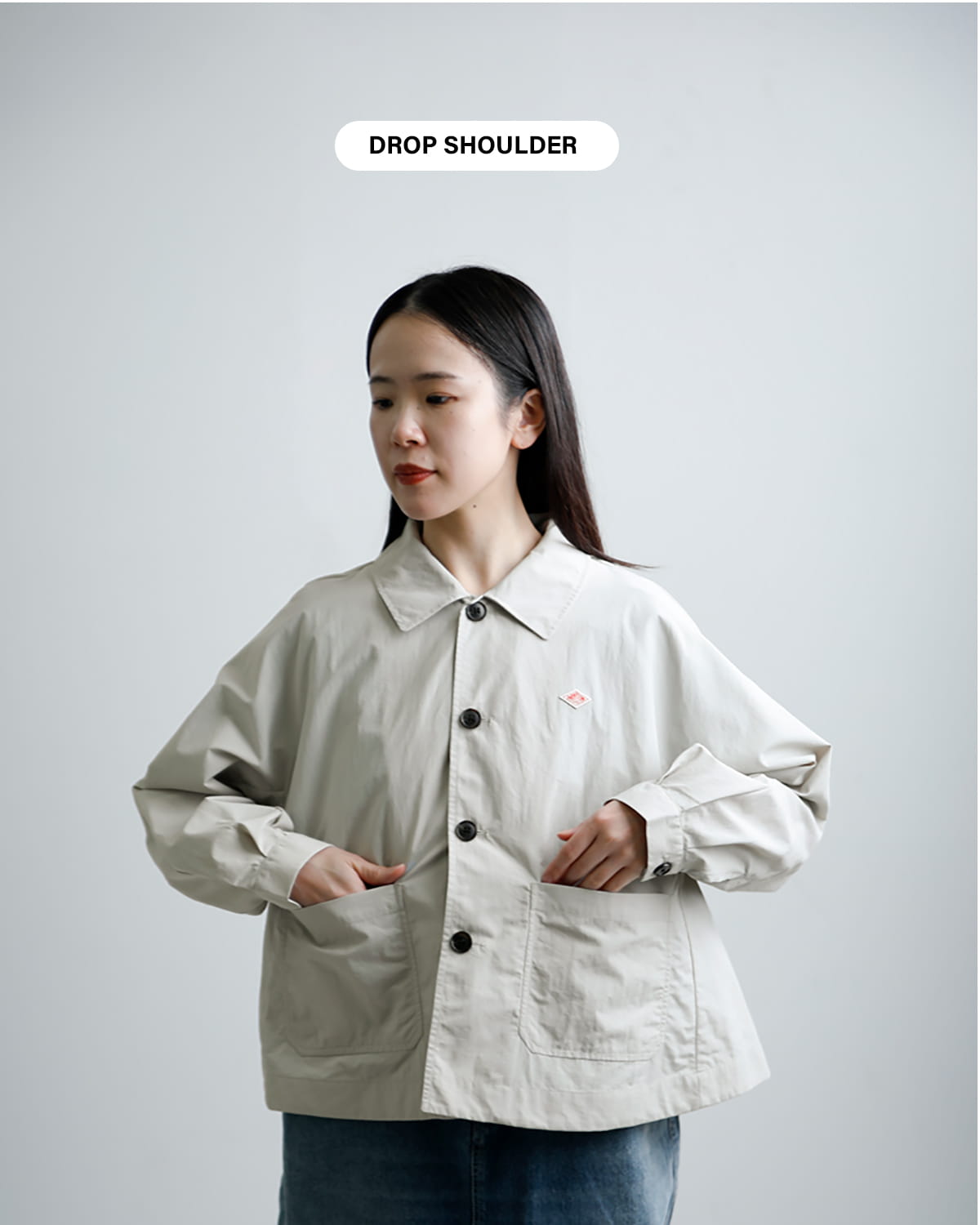 DANTONナイロンオックス ドルマンスリーブ ジャケット dt-a0652tny-26ss