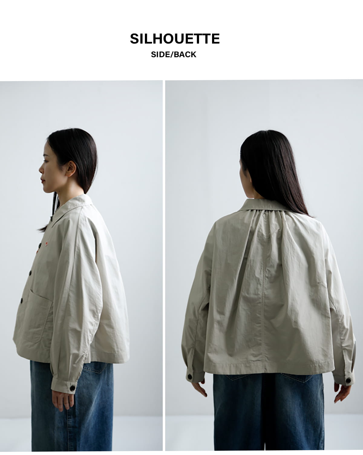 DANTONナイロンオックス ドルマンスリーブ ジャケット dt-a0652tny-26ss