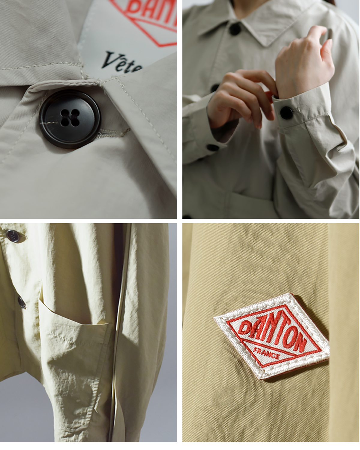 DANTONナイロンオックス ドルマンスリーブ ジャケット dt-a0652tny-26ss