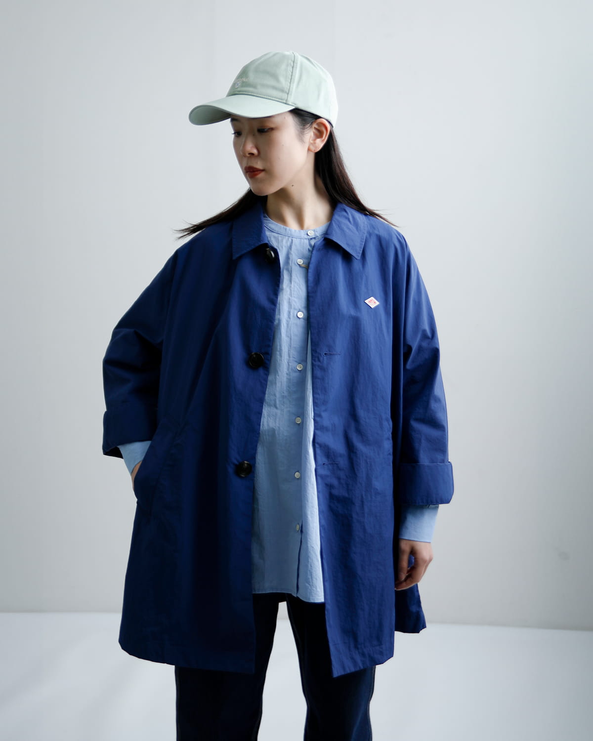 DANTON ダントン ナイロンオックス ドルマンスリーブ ステンカラー