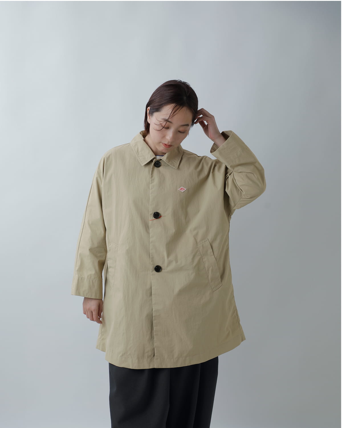 DANTON ダントン ナイロンオックス ドルマンスリーブ ステンカラー