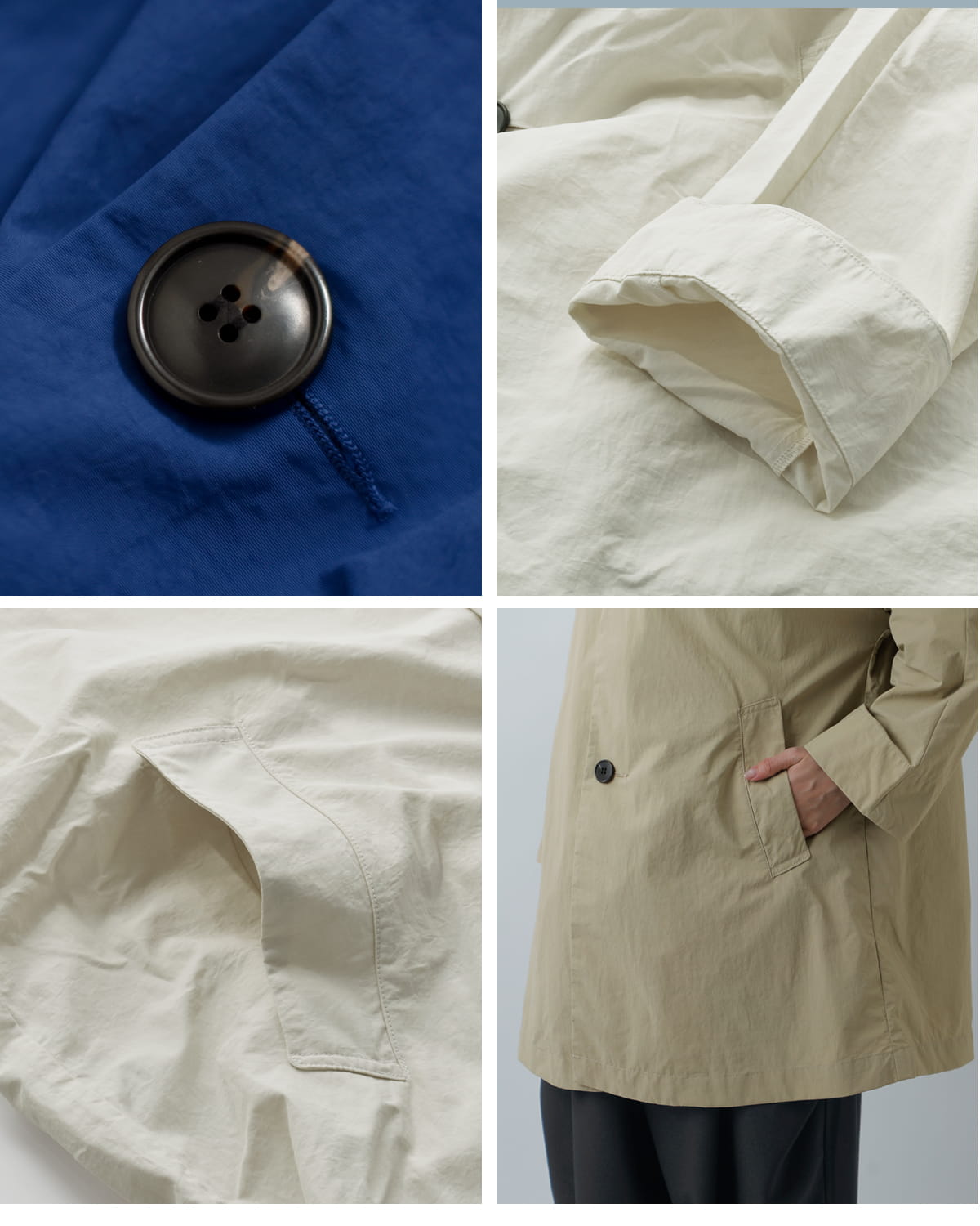 DANTON ダントン ナイロンオックス ドルマンスリーブ ステンカラー