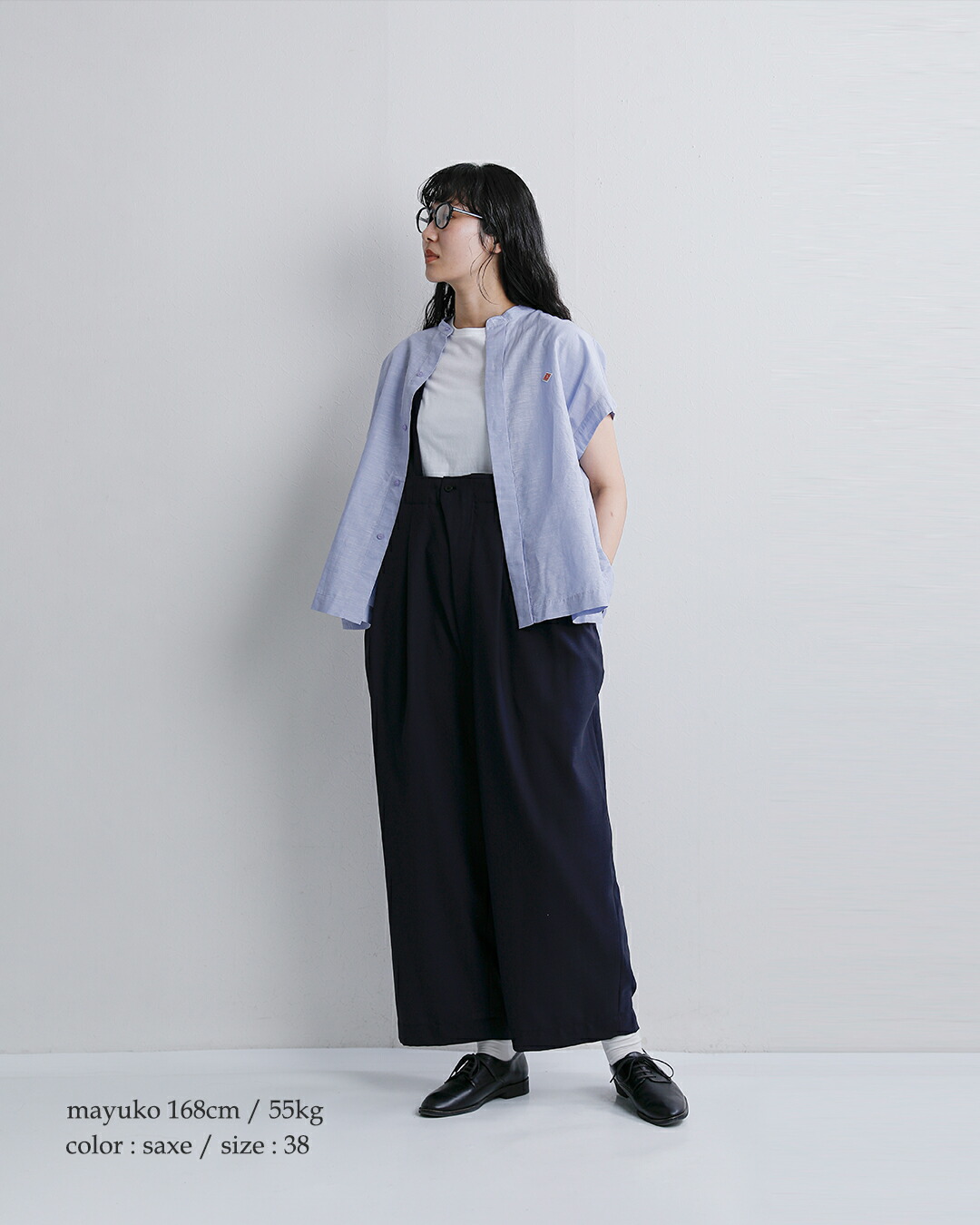 DANTON(ダントン)コットン リネン スラブ バックギャザー ノースリーブ ブラウス dt-b0235vcl