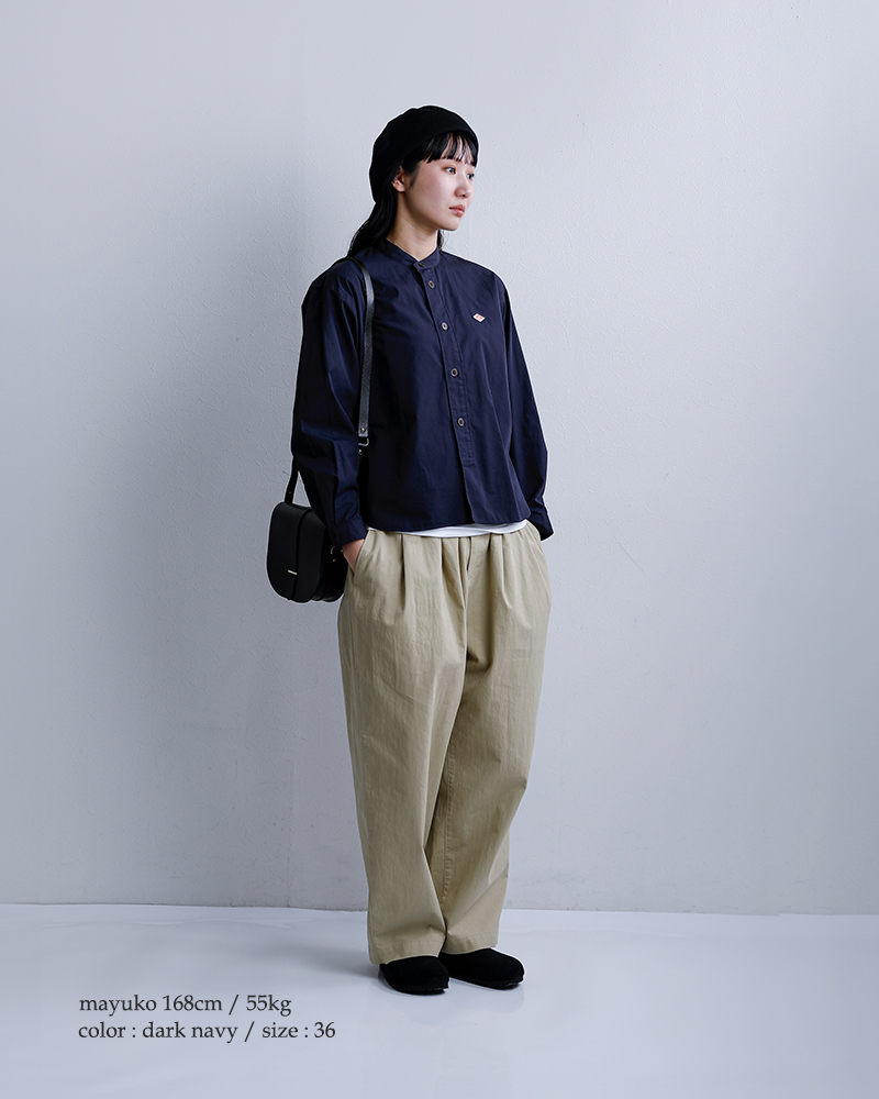 DANTON(ダントン)コットンポプリンバンドカラーシャツdt-b0341rpl