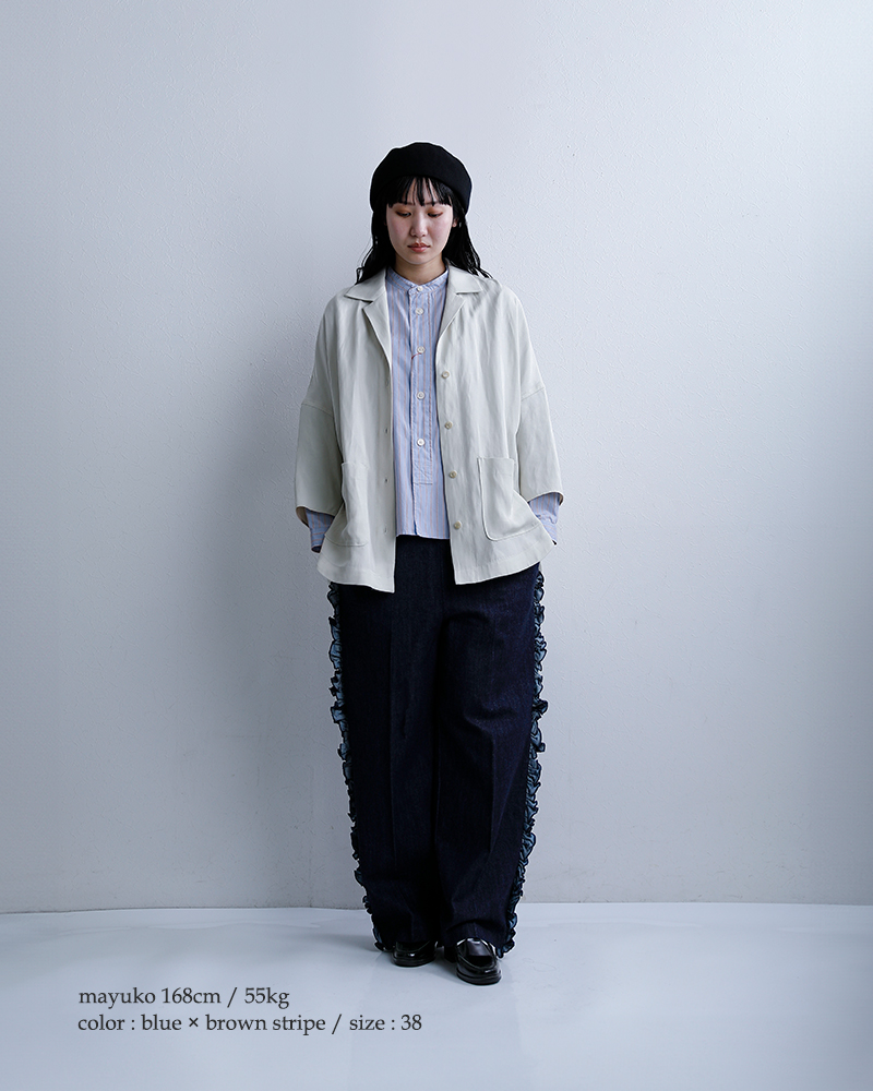 DANTON(ダントン)コットンポプリンバンドカラーシャツdt-b0341rpl