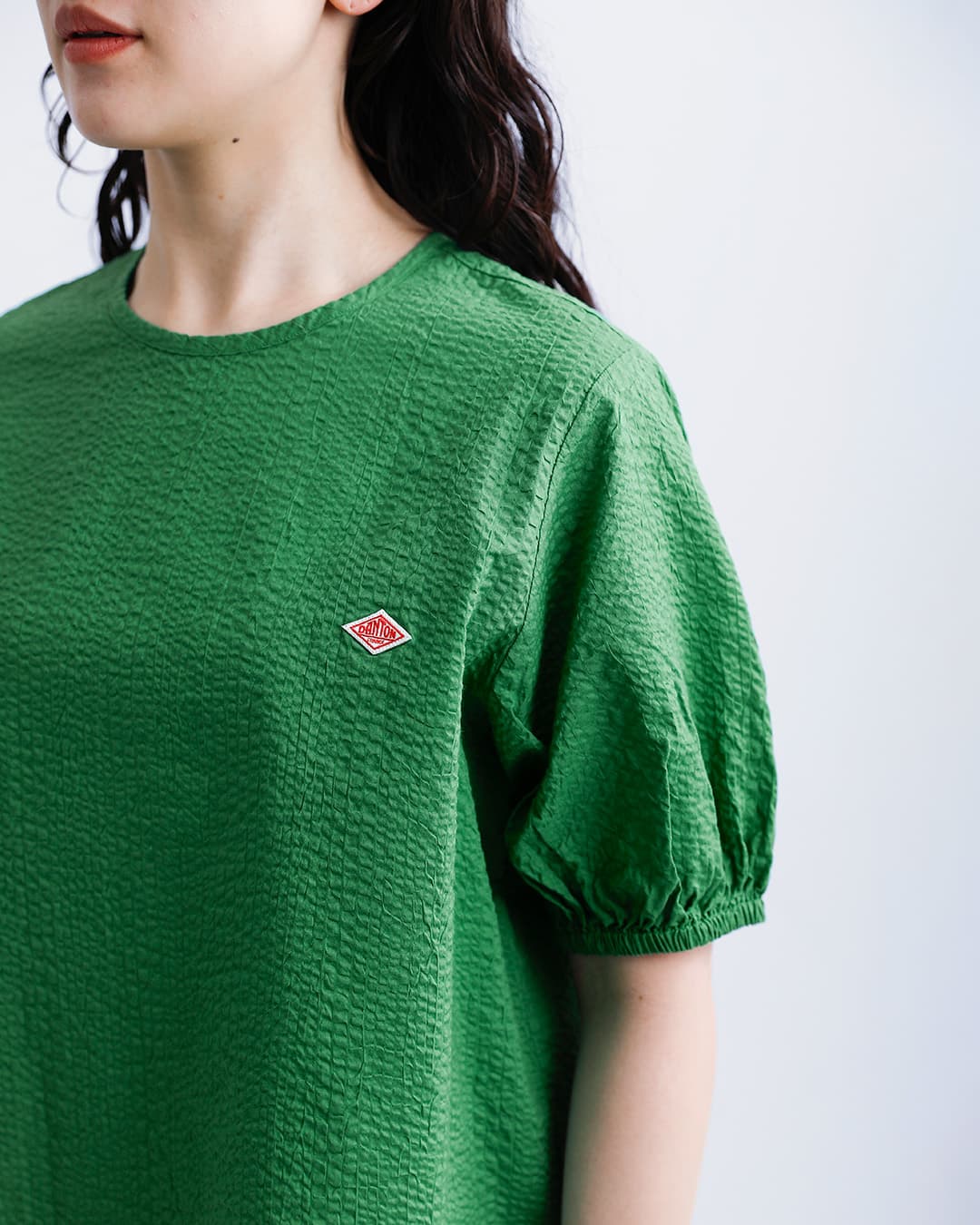 DANTONコットン プルオーバー 半袖シャツ dt-b0439ukk