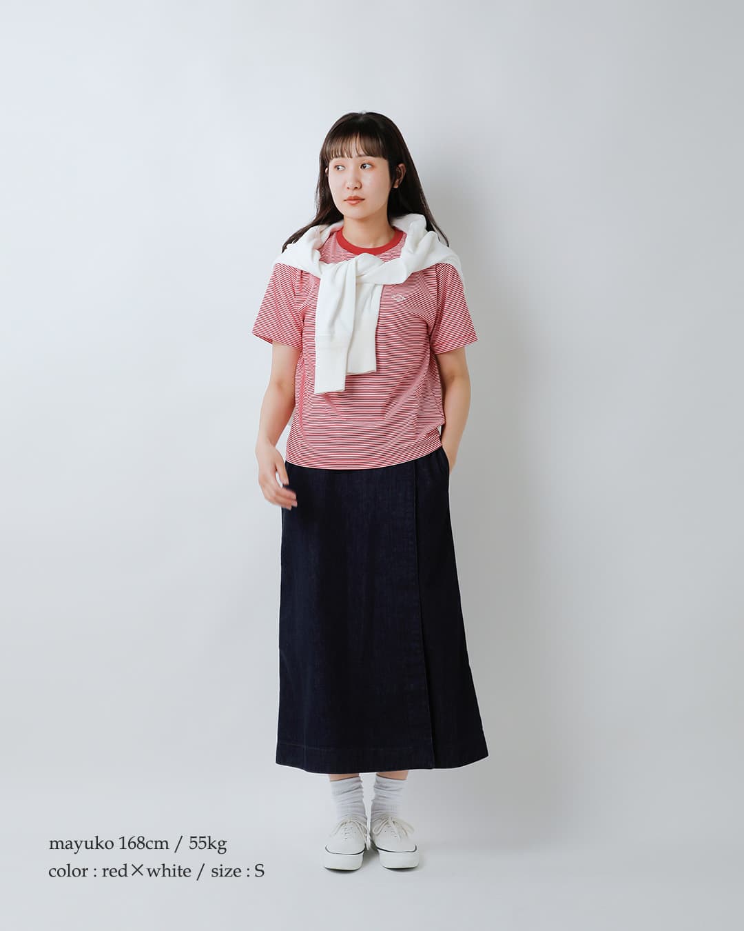 DANTONコットンジャージー ボーダー クルーネック インナーTシャツ dt-c0195cvt-26ss