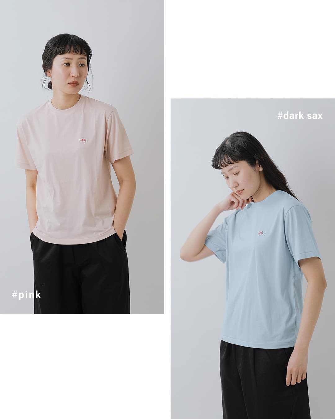 DANTONコットン ジャージー クルーネック インナーTシャツ dt-c0195cvt-same2