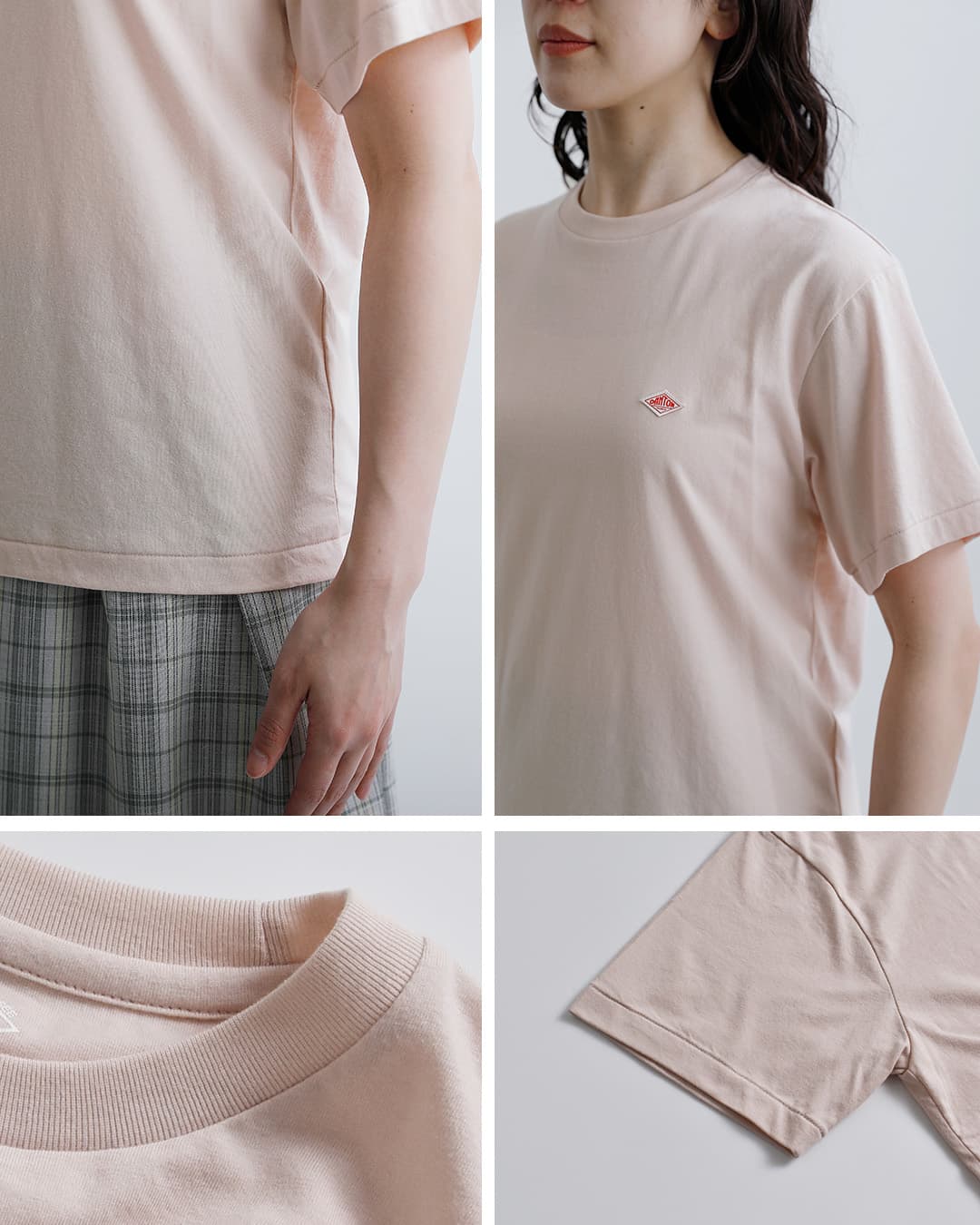 DANTONコットン ジャージー クルーネック インナーTシャツ dt-c0195cvt-same2