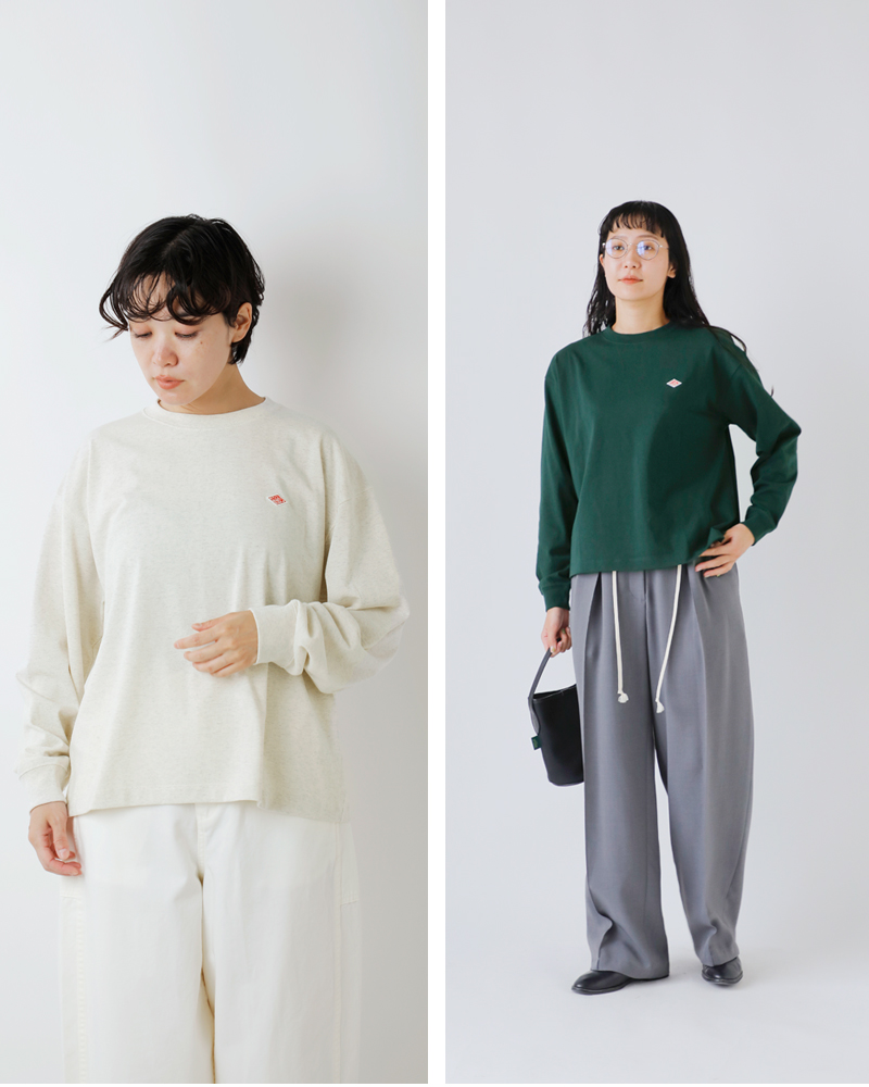 DANTON(ダントン)オープンエンドジャージークルーネックロングスリーブTシャツdt-c0269tcb-25aw