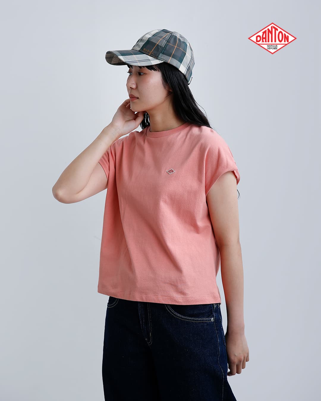 DANTONコットン ドルマンスリーブ 半袖 Tシャツ dt-c0403cjj