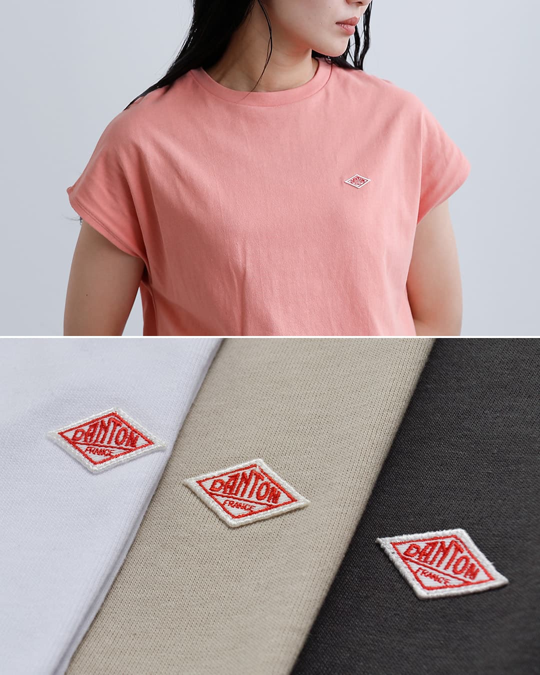 DANTONコットン ドルマンスリーブ 半袖 Tシャツ dt-c0403cjj