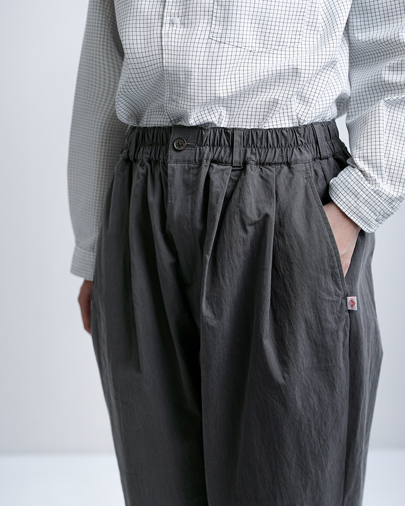 DANTON(ダントン)コットンギャバジンウエストギャザーイージーパンツdt-e0212cno
