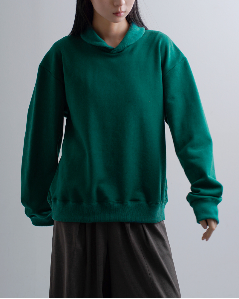 DIGAWEL(ディガウェル)コットンショールカラー長袖スウェットシャツdwaa016