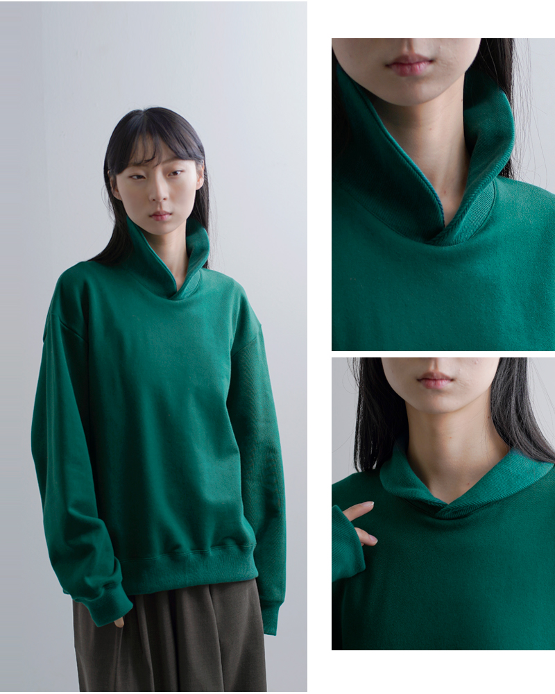 DIGAWEL ディガウェル コットン ショールカラー 長袖スウェットシャツ