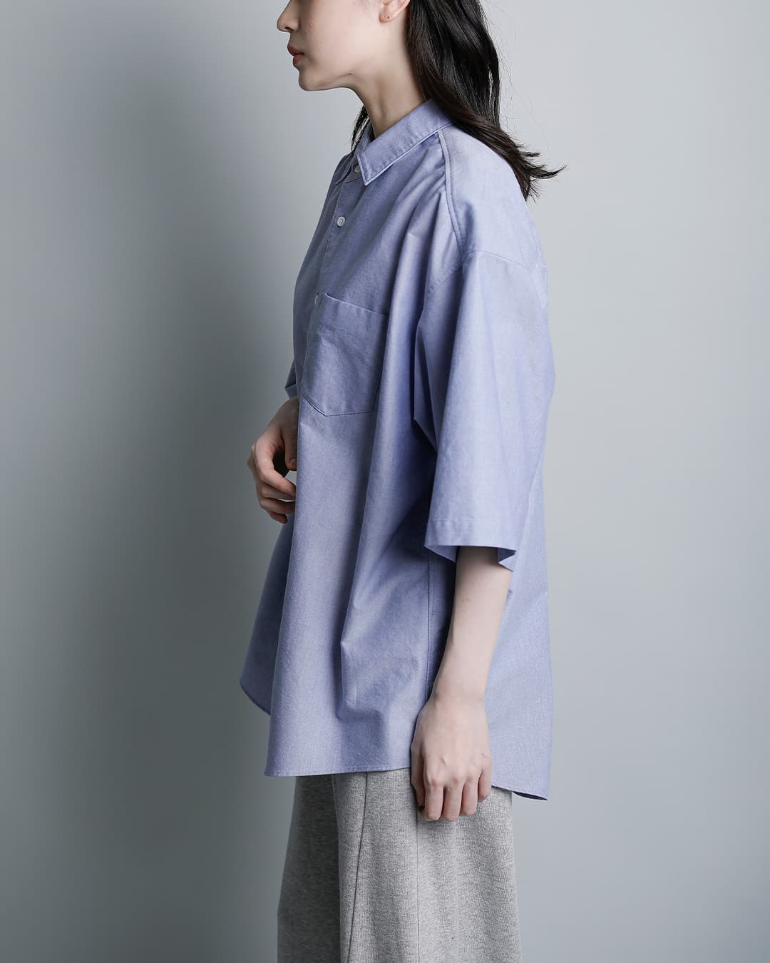 DIGAWELコットン オーバーサイズ 半袖シャツ dwaa035