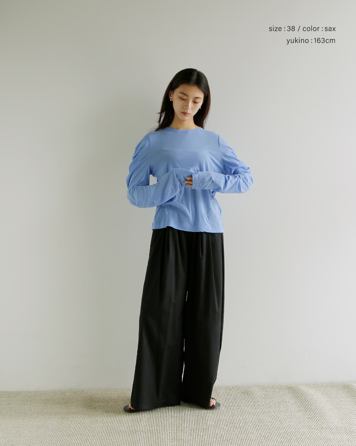 CINOH(チノ)コットン天竺シアー ロングスリーブプルオーバー  “SHEF enso/円相” e-40-041