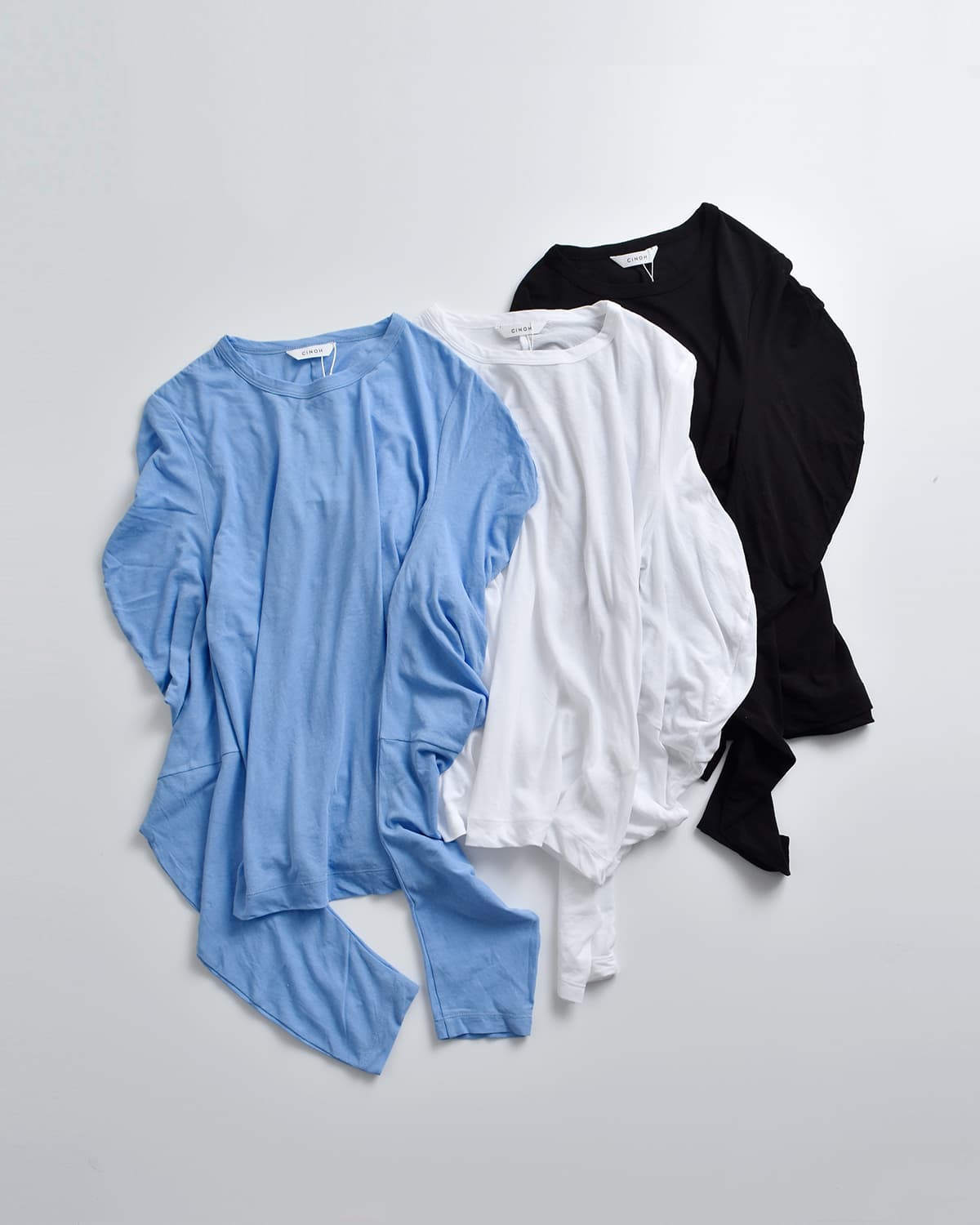 CINOH(チノ)コットン天竺シアー ロングスリーブプルオーバー  “SHEF enso/円相” e-40-041